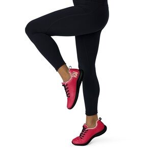 Red and Black Athletic Shoes with Dynamic Flexibility
